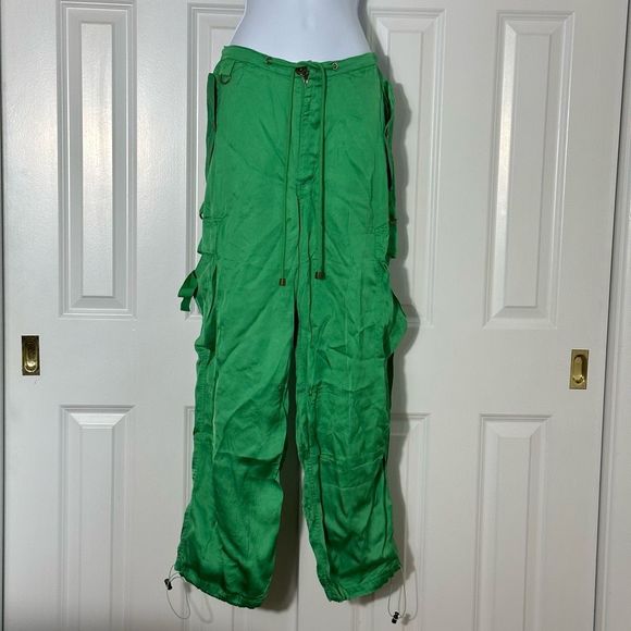 Anthropologie x Love The Label Avril Silky Cargo Pants - Picture 4 of 8